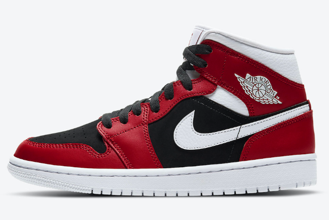 Jordan 1 Mid Gym Red Black (BQ6472-601) Jordan 1 Mid Gym Red Black (Bq6472-601)