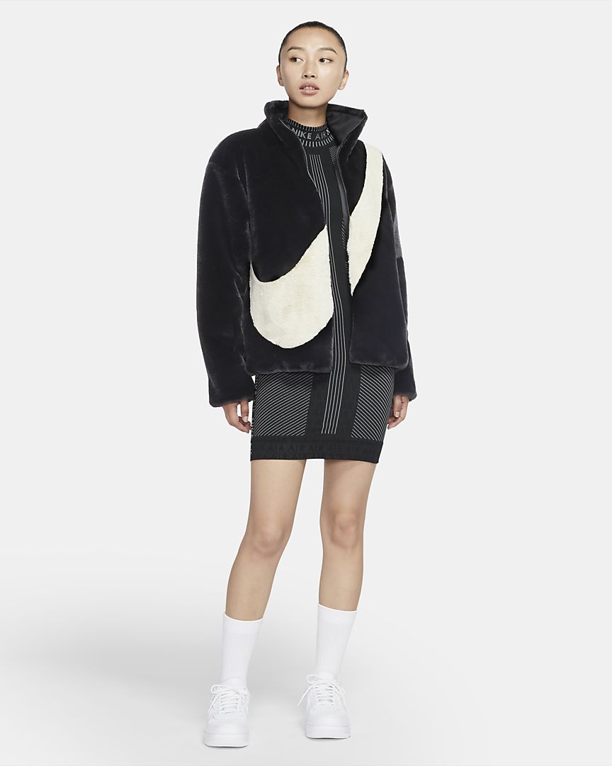 fur jacket nike