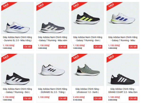 Giày Nhật chính hãng cung cấp đa dạng các dòng sản phẩm của thương hiệu giày Adidas