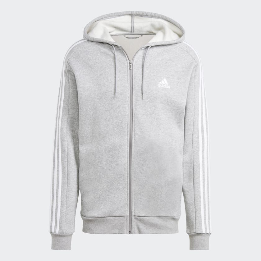 Áo Khoác Adidas Chính Hãng Essentials Fleece 3-Stripes Full-Zip