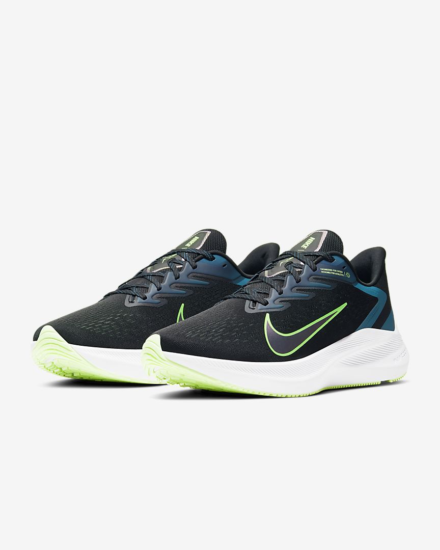 Già y Nike ChÃnh Hãng - Air Zoom Winflo 7 - Black/ Green | JapanSport - CJ0291-004