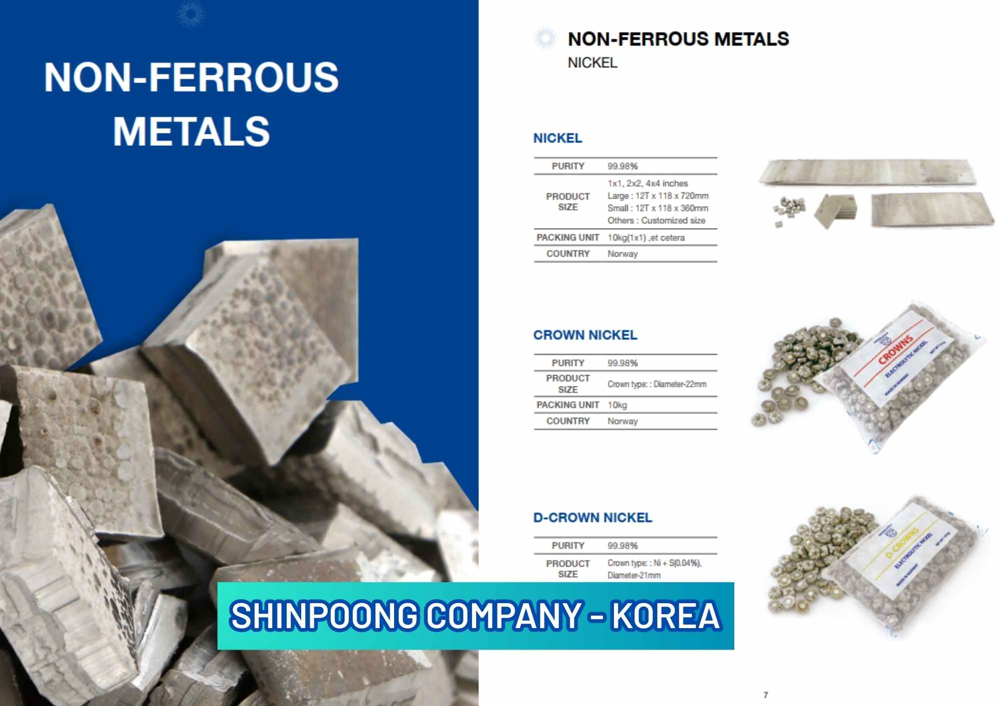 SHINPOONG KOREA- METAL MATERIALS MANUFACTURER