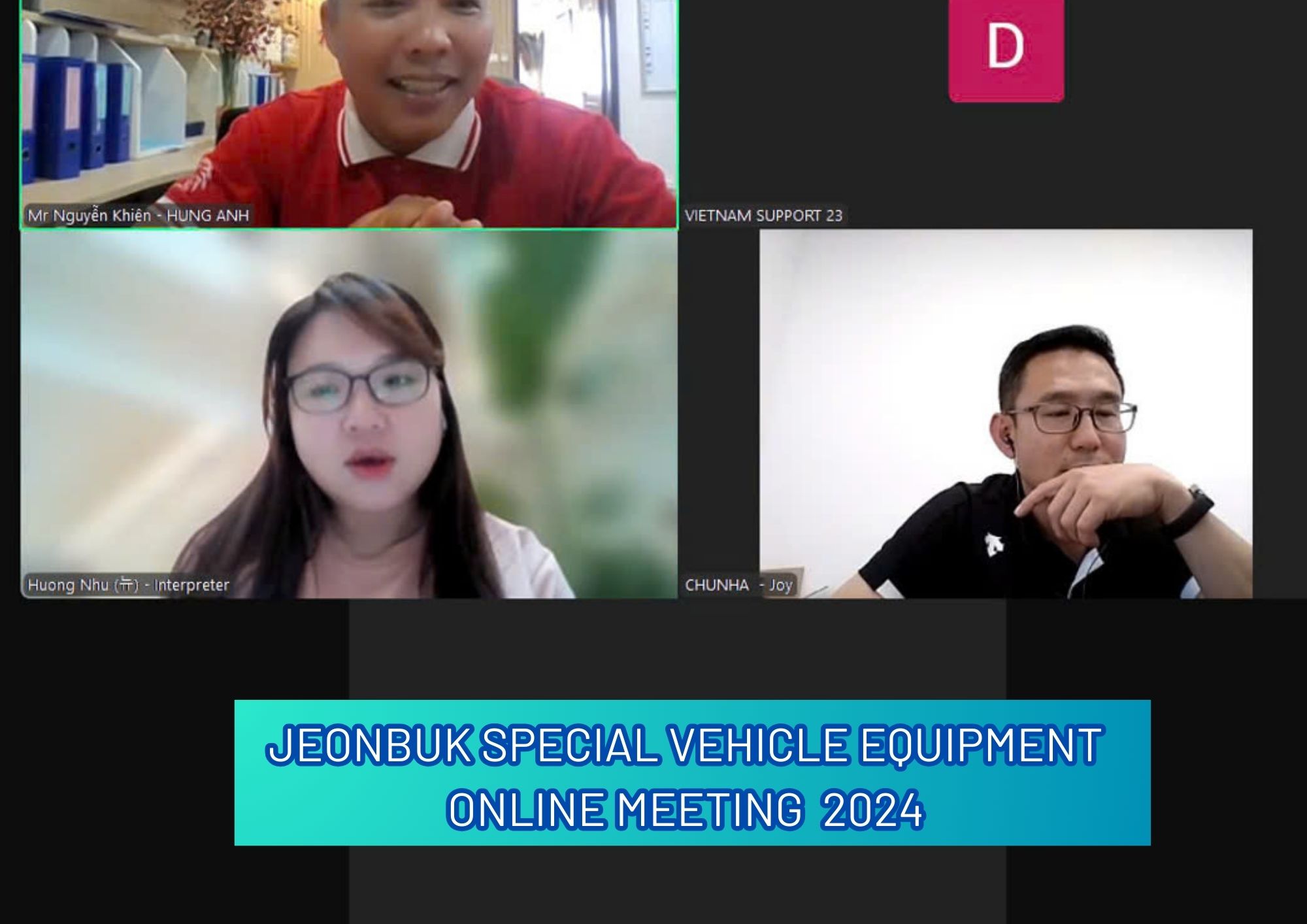 JEONBUK SPECIAL VEHICLE EQUIPMENT - ONLINE MEETING - 3 SUPPLIERS - SINASEAN VIETNAM: CREATING OPPORTUNITIES, CONNECTING MARKETS