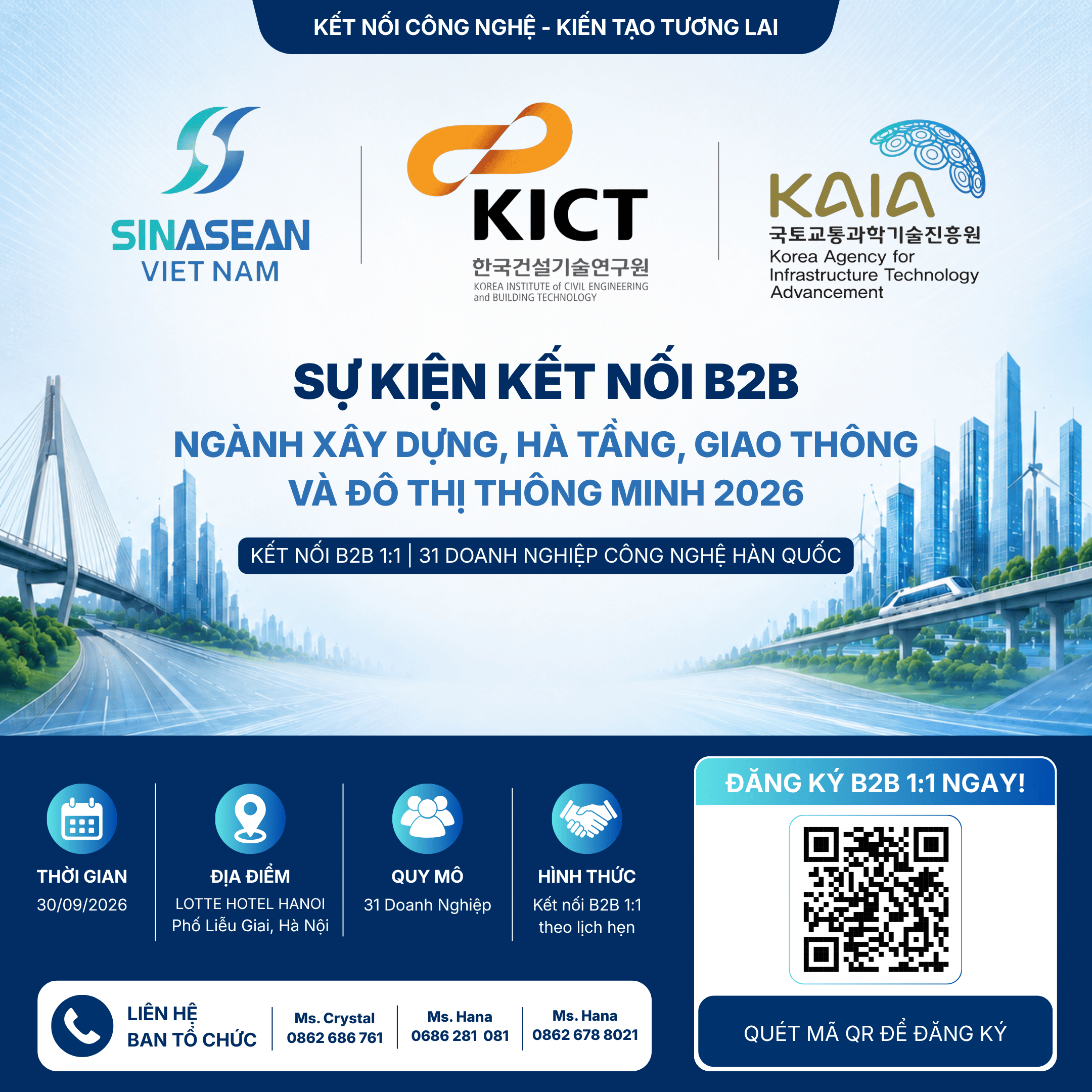 31 Doanh Nghiệp Công Nghệ Hàn Quốc Đến Hà Nội - Mở Đăng Ký B2B 1:1