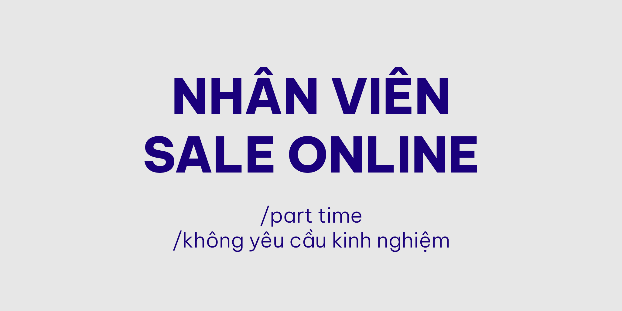 Nhân Viên Sale Online (PART-TIME)