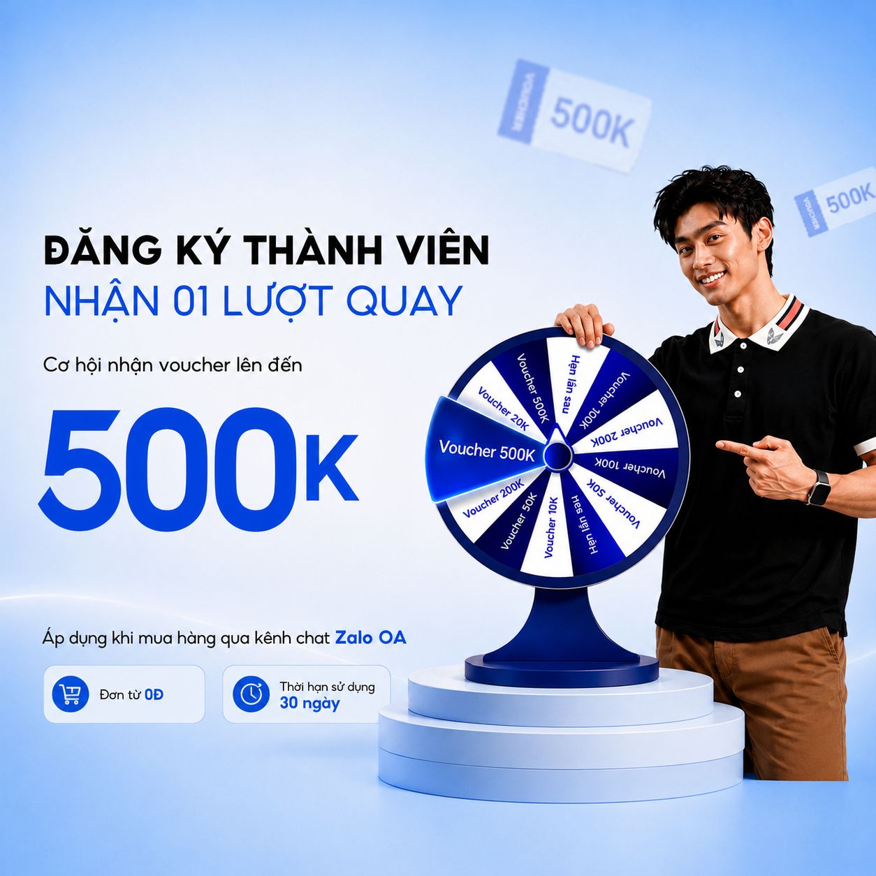 Đăng ký thành viên FEAER – Nhận ngay 01 lượt quay may mắn, cơ hội trúng voucher đến 500.000đ