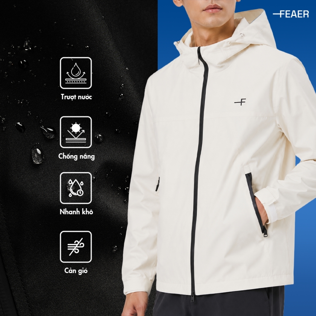 Công nghệ vải dù Micro áo khoác Anorak FEAER: chống nước, chống nắng, nhanh khô, cản gió