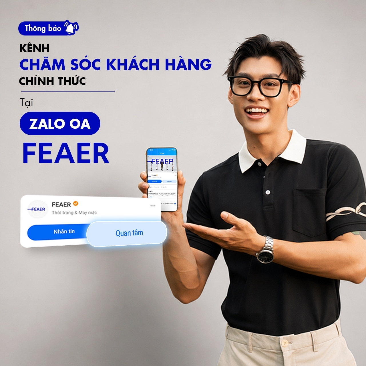 FEAER ra mắt kênh chăm sóc khách hàng chính thức trên Zalo OA