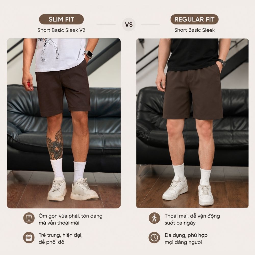 SP851  - Quần short sleek Ngang gối V2