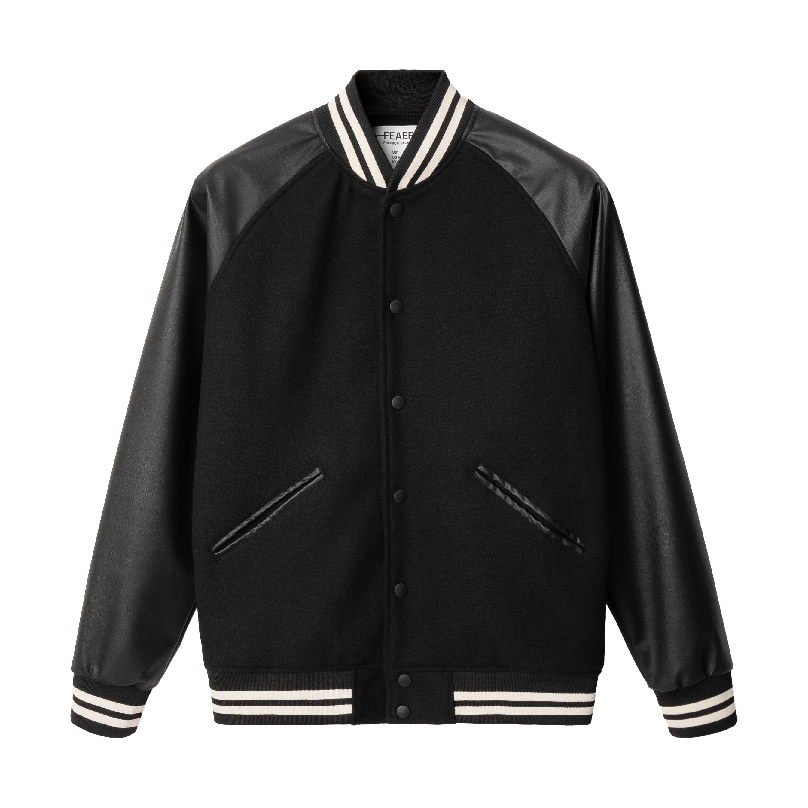 SP712 - Áo Khoác Bomber Felt & Leather - V2