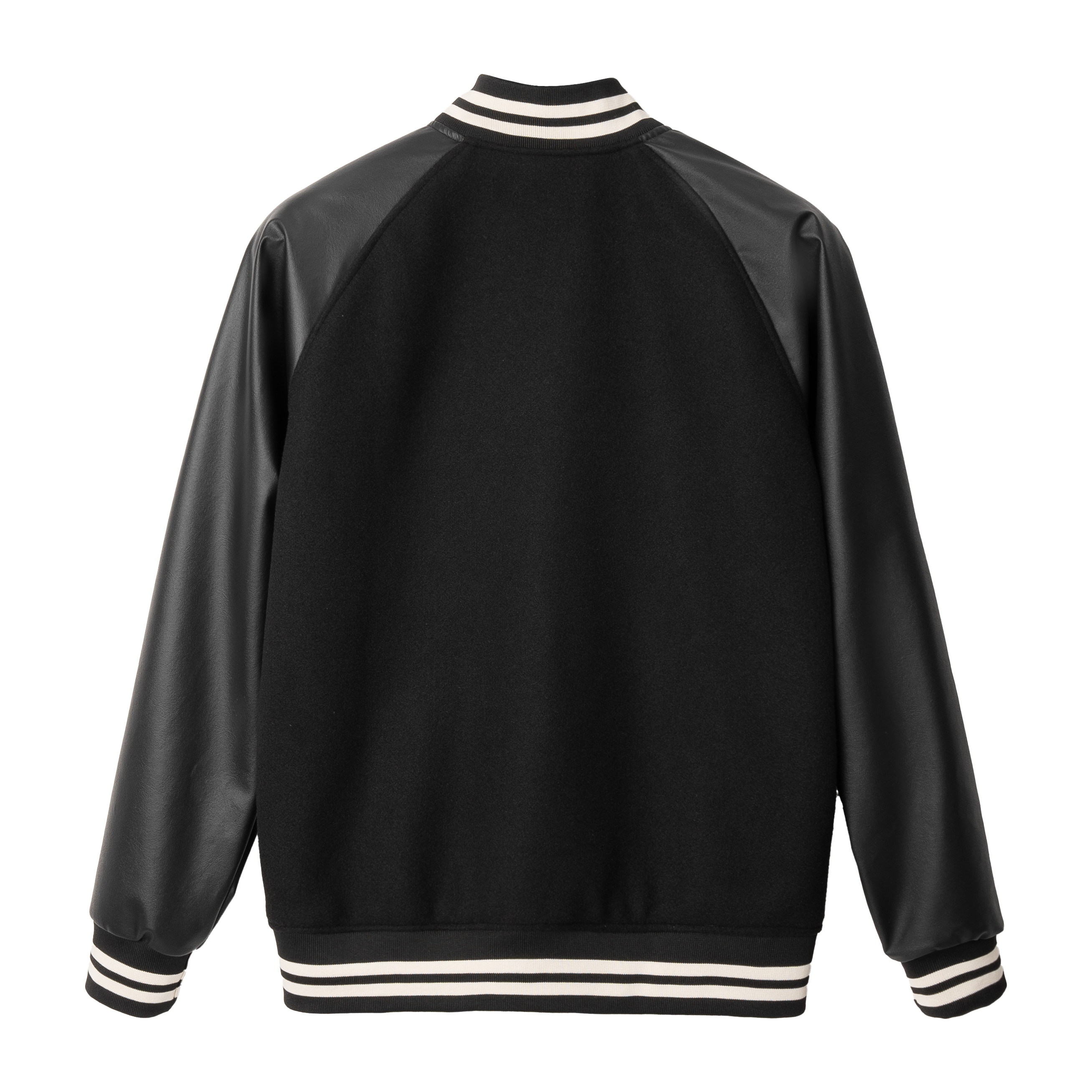 SP712 - Áo Khoác Bomber Felt & Leather - V2