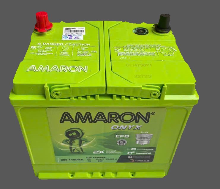 Ắc Quy Amaron Q85/115D23L 12V-70Ah – Giải Pháp Tối Ưu Cho Xe Mazda i-Stop