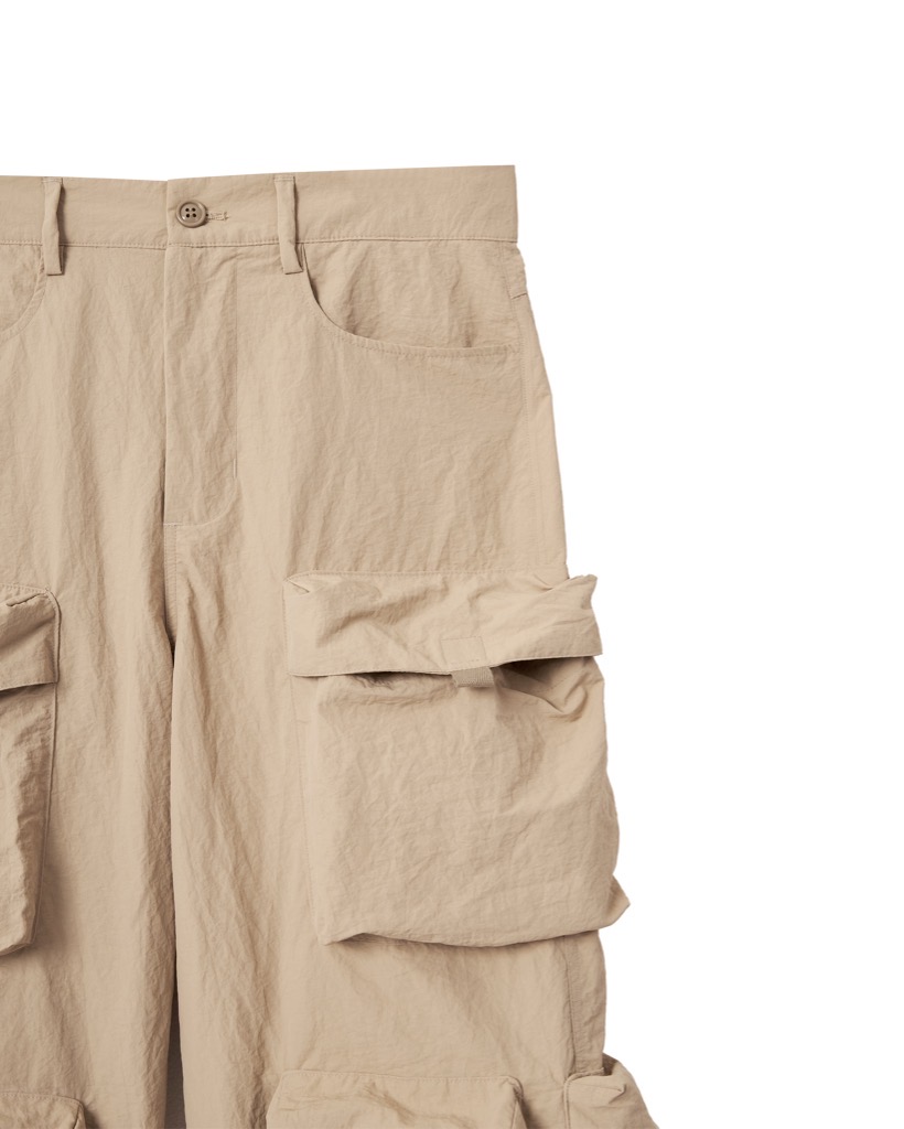 Insane® Cargo Parachute Pants - Beige