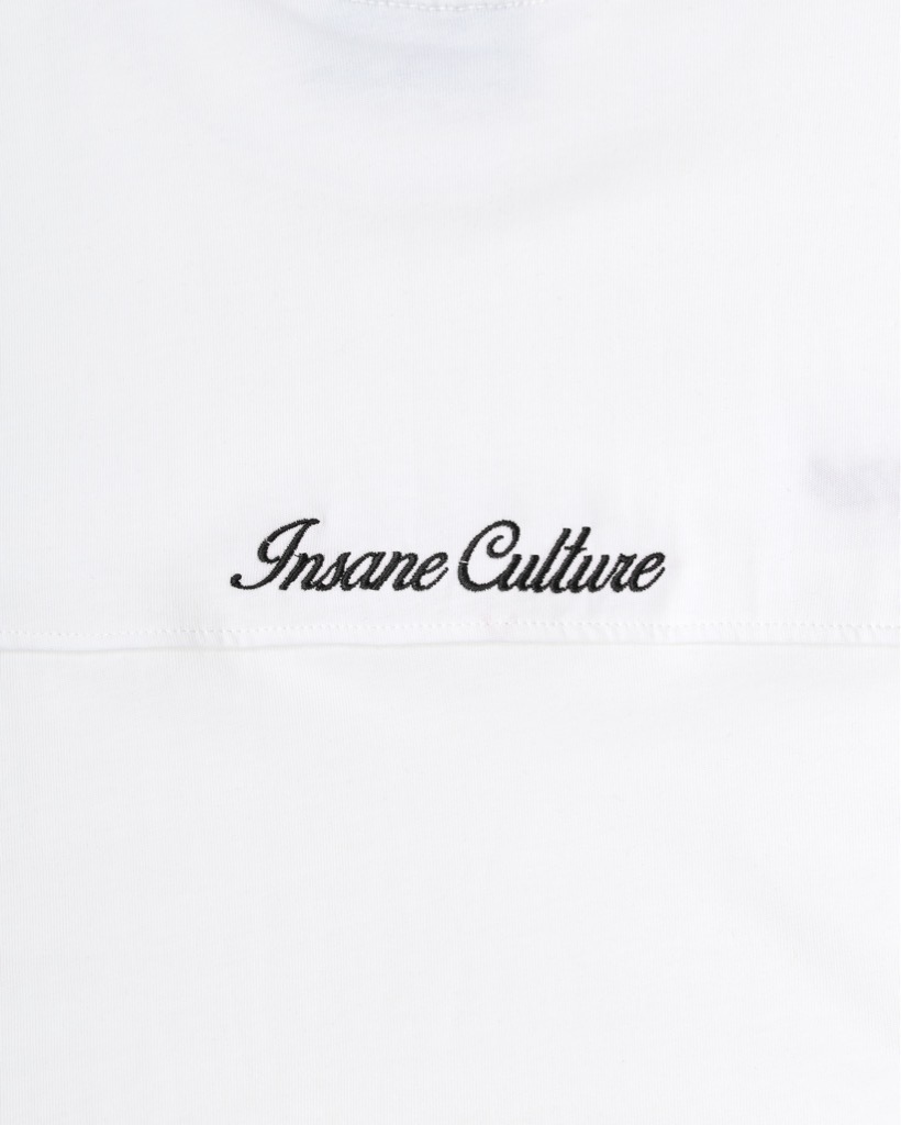 Insane® Basic Longsleeve - Trắng Thêu Đen