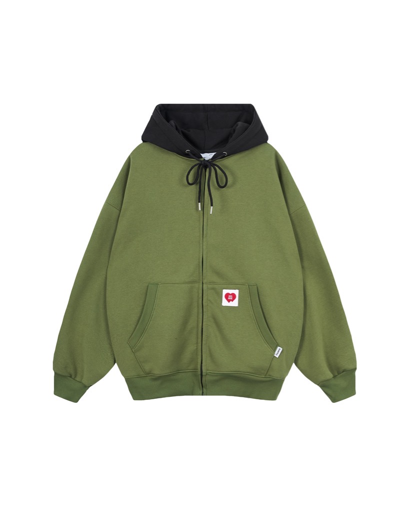 Insane® “Heart Service” Duo Hoodie Zip - Olive