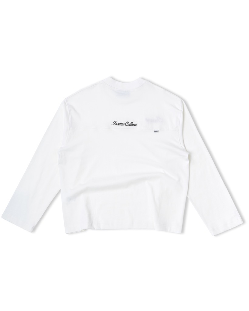 Insane® Basic Longsleeve - Trắng Thêu Đen