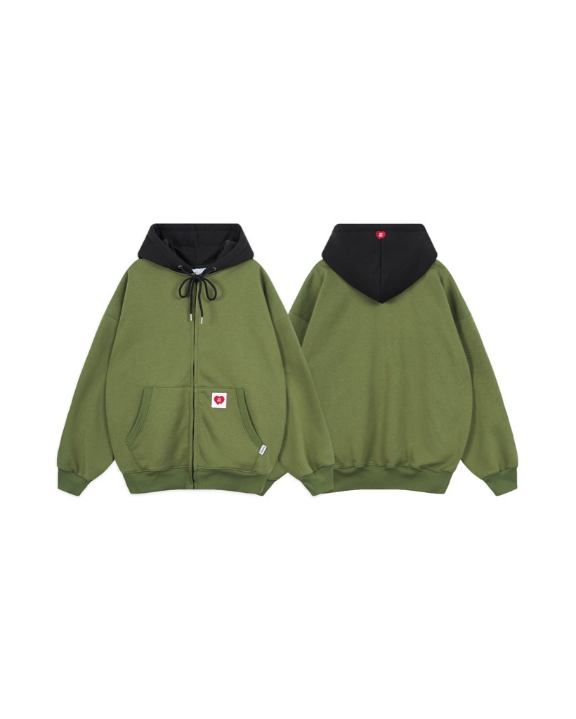 Insane® “Heart Service” Duo Hoodie Zip - Olive