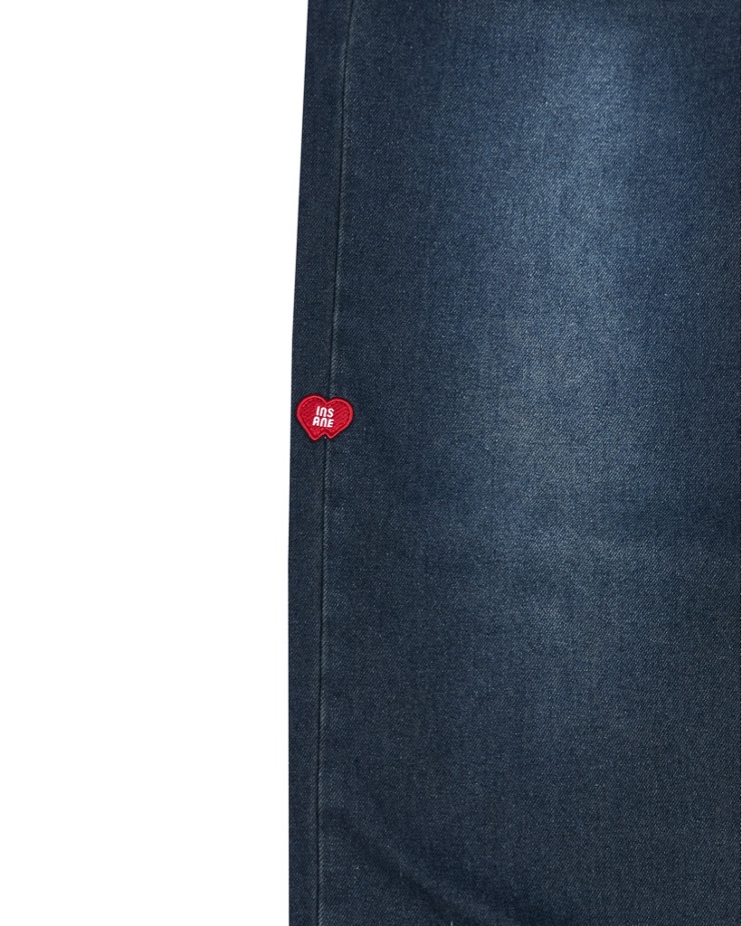 Insane® “Heart Service” Extra Wide Leg Jeans - Navy