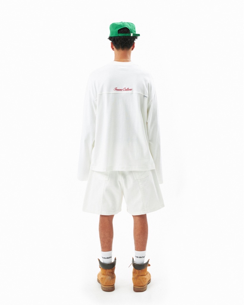 Insane® Basic Longsleeve - Trắng Thêu Đỏ