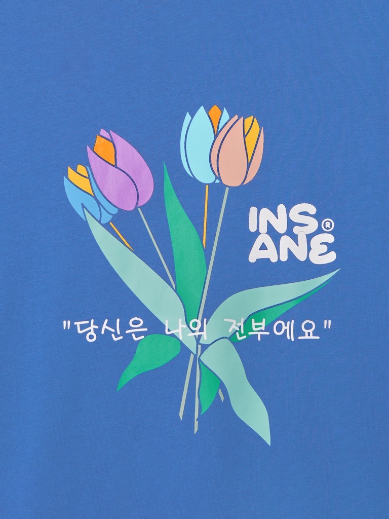 Insane® Tulip Flower Tee - màu Xanh Côban