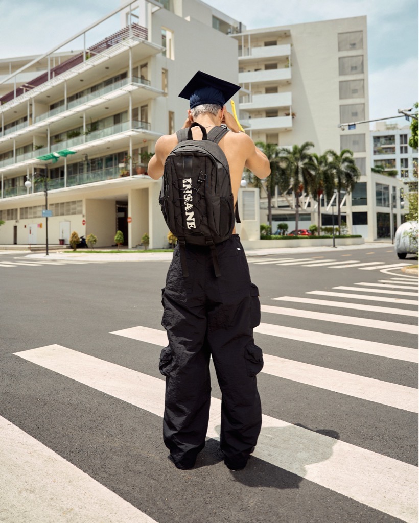 Insane® Cargo Parachute Pants - Black