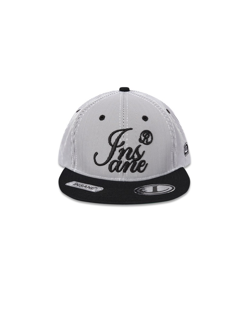 Striped Snapback - Black