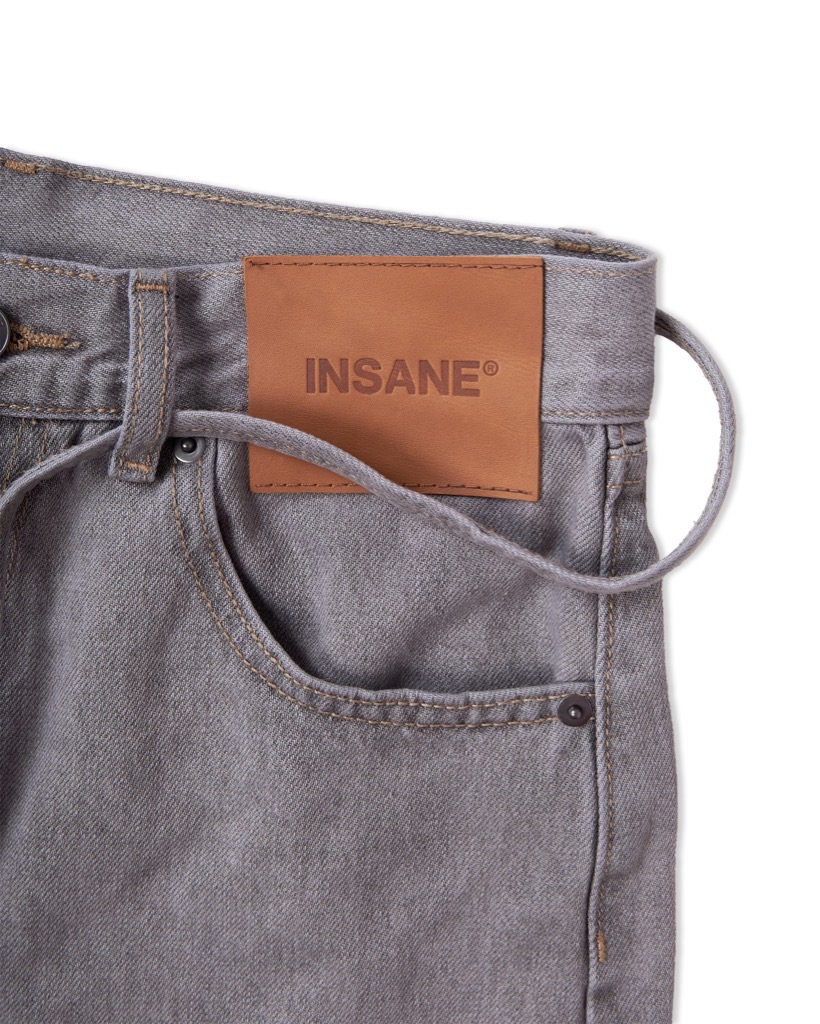 Insane® Baggy Basic Jeans - Light Grey