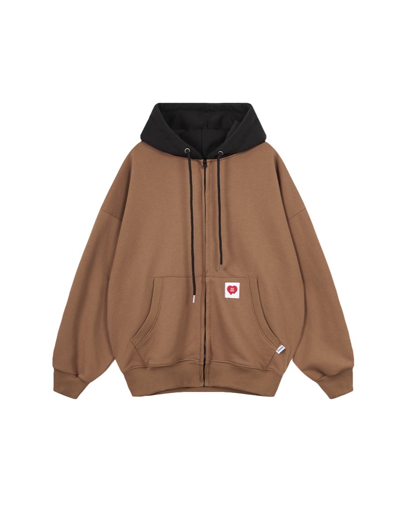 Insane® “Heart Service” Duo Hoodie Zip - Brown