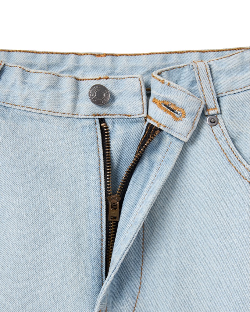 Insane® Patch Denim Shorts - Light Blue