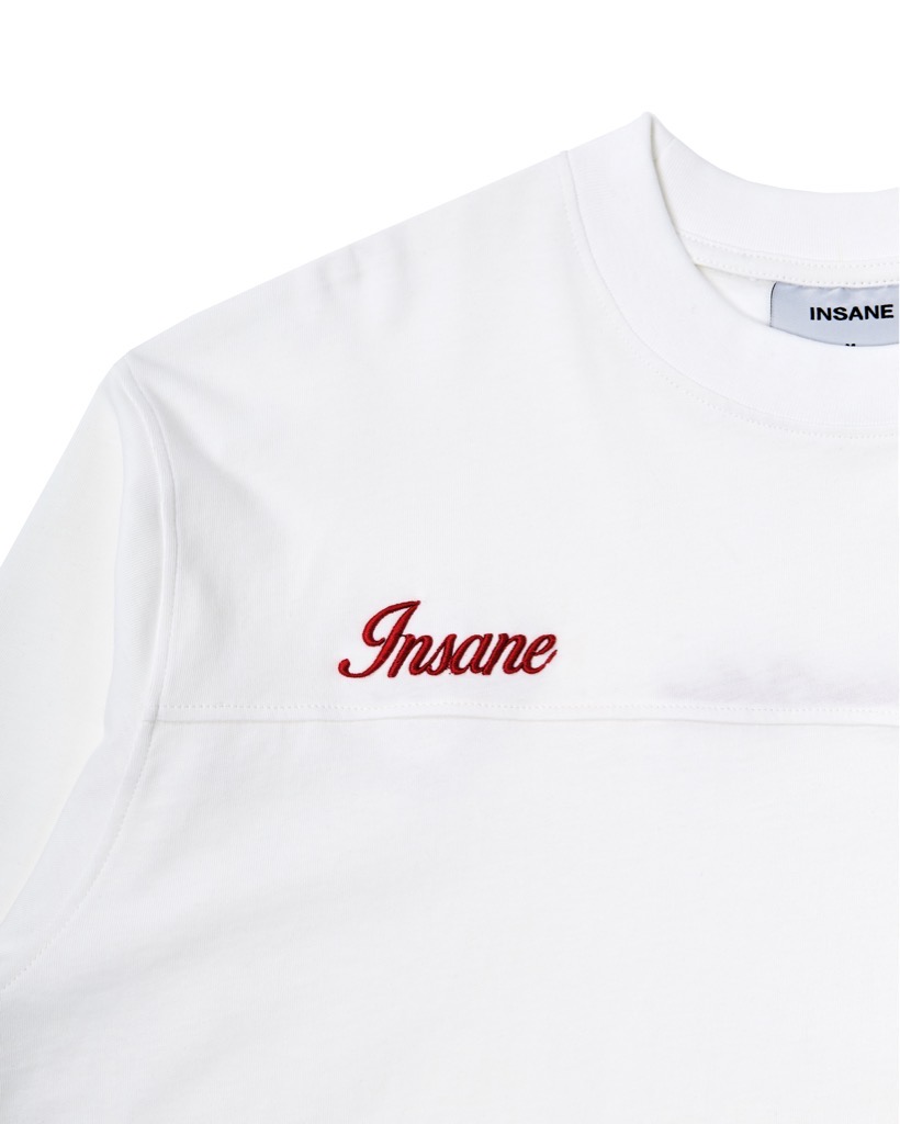 Insane® Basic Longsleeve - Trắng Thêu Đỏ