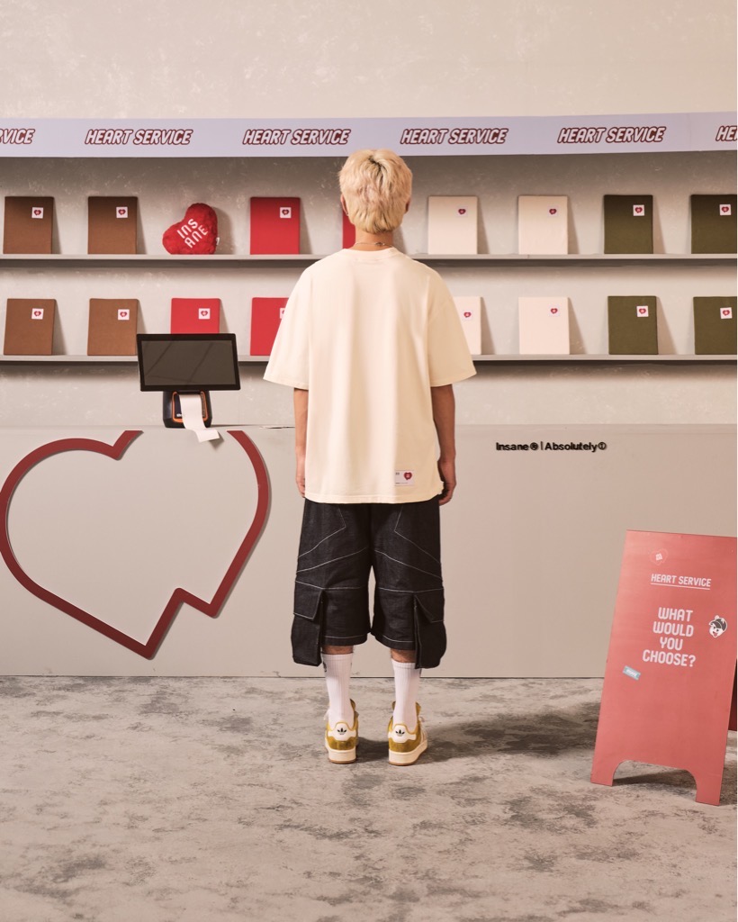 Insane® “Heart Service” Pocket Tee - Milk