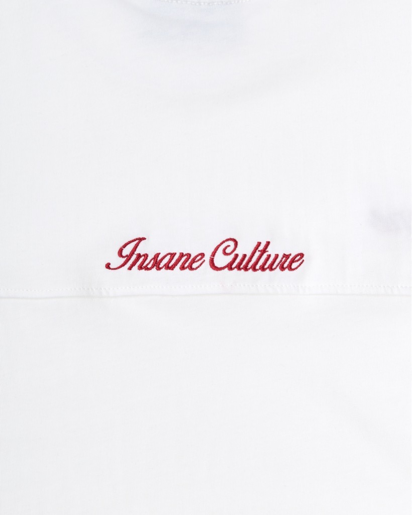 Insane® Basic Longsleeve - Trắng Thêu Đỏ