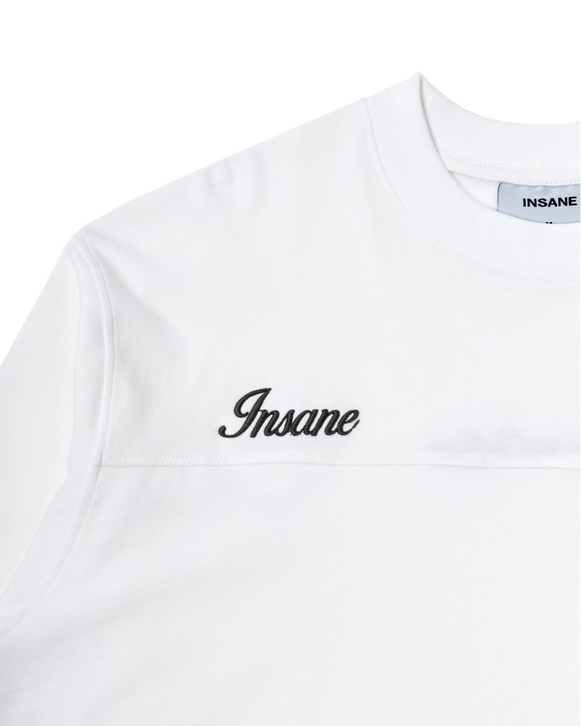 Insane® Basic Longsleeve - Trắng Thêu Đen