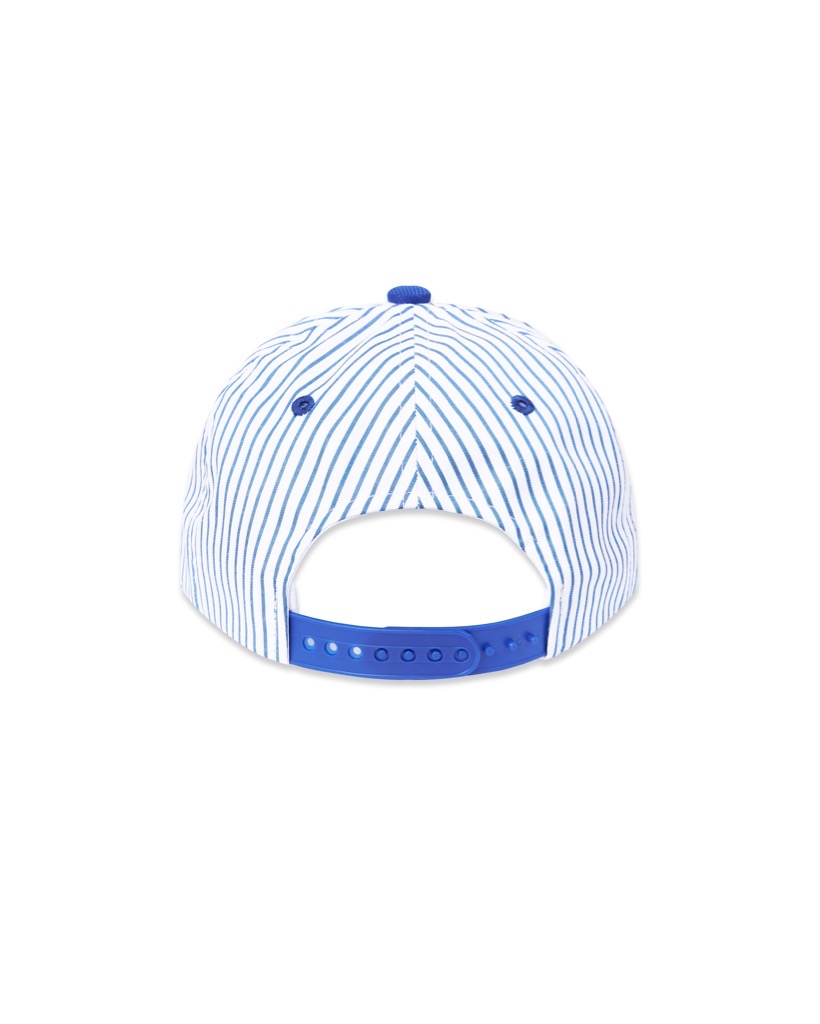Logo Striped Snapback - Blue