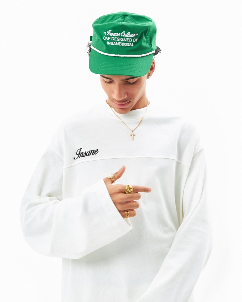 Insane® Basic Longsleeve - Trắng Thêu Đen