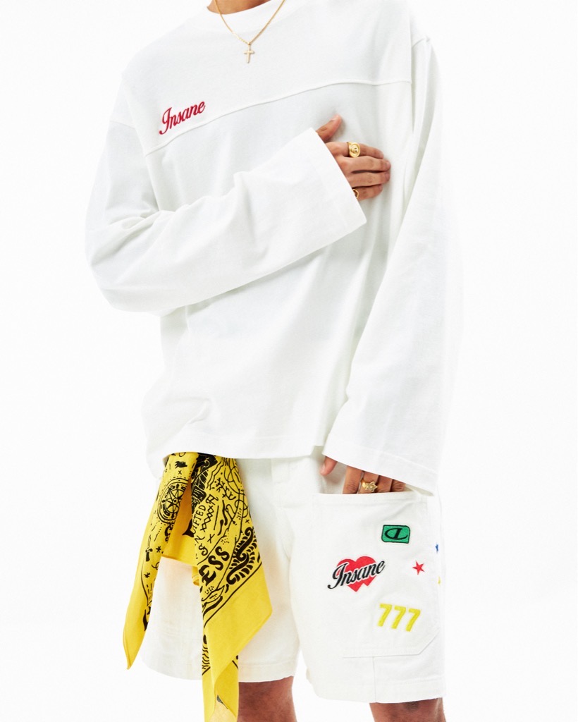 Insane® Basic Longsleeve - Trắng Thêu Đỏ