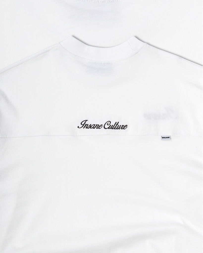 Insane® Basic Longsleeve - Trắng Thêu Đen