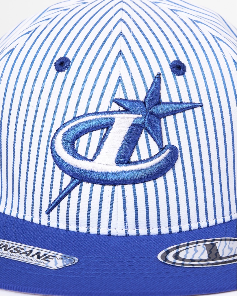 Logo Striped Snapback - Blue