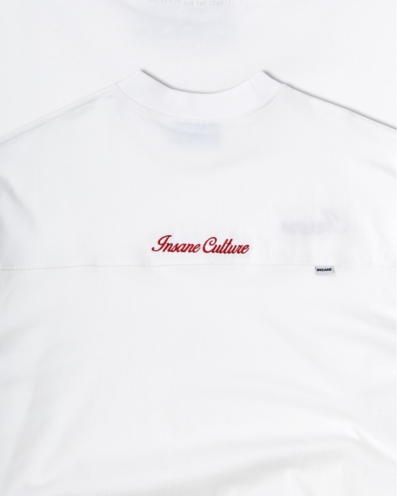 Insane® Basic Longsleeve - Trắng Thêu Đỏ