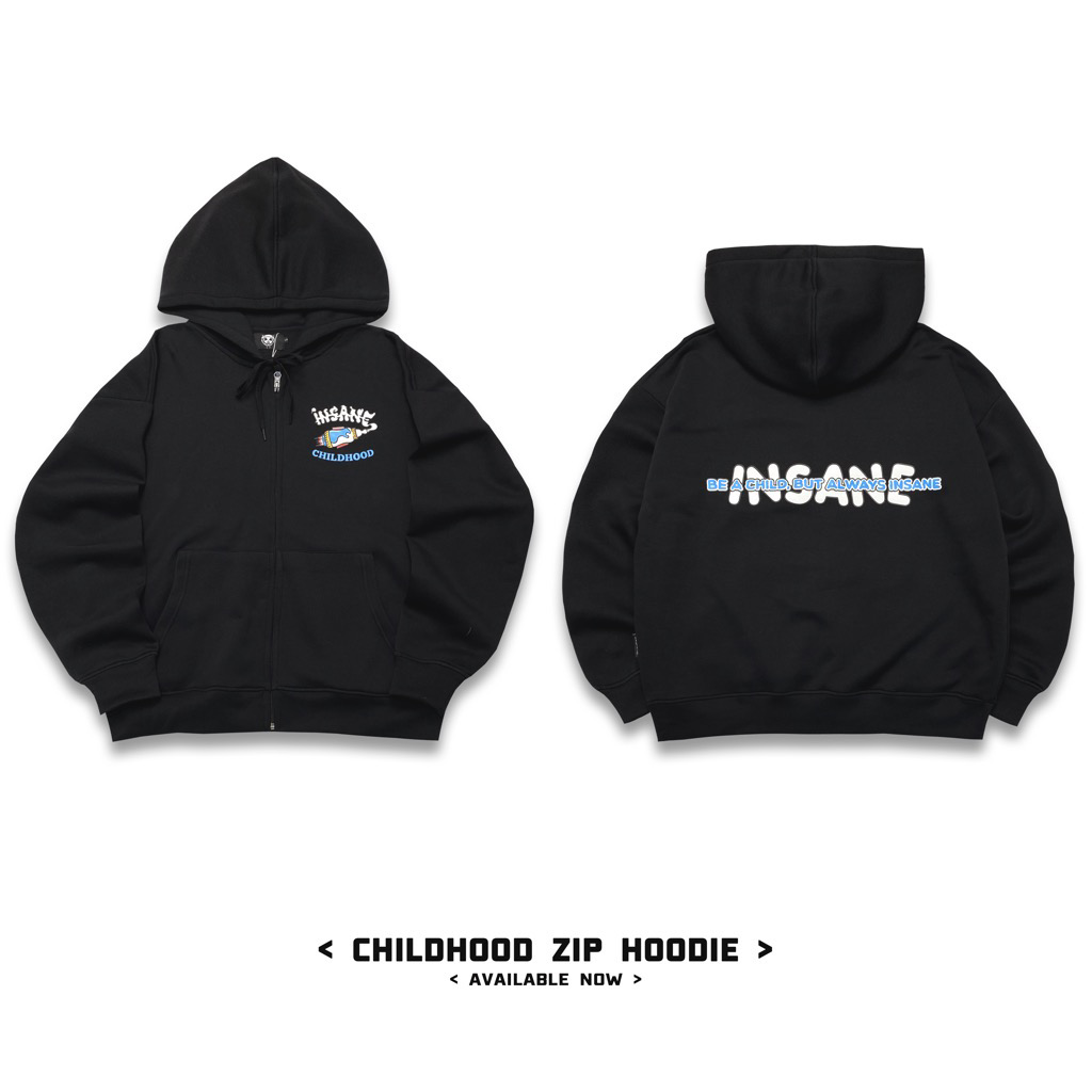 Insane® Childhood Hoodie Zip - Black