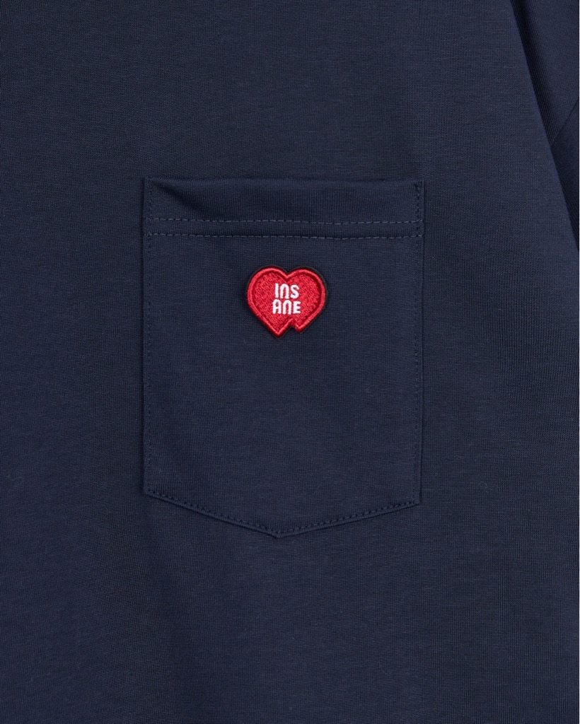 Insane® “Heart Service” Pocket Tee - Navy