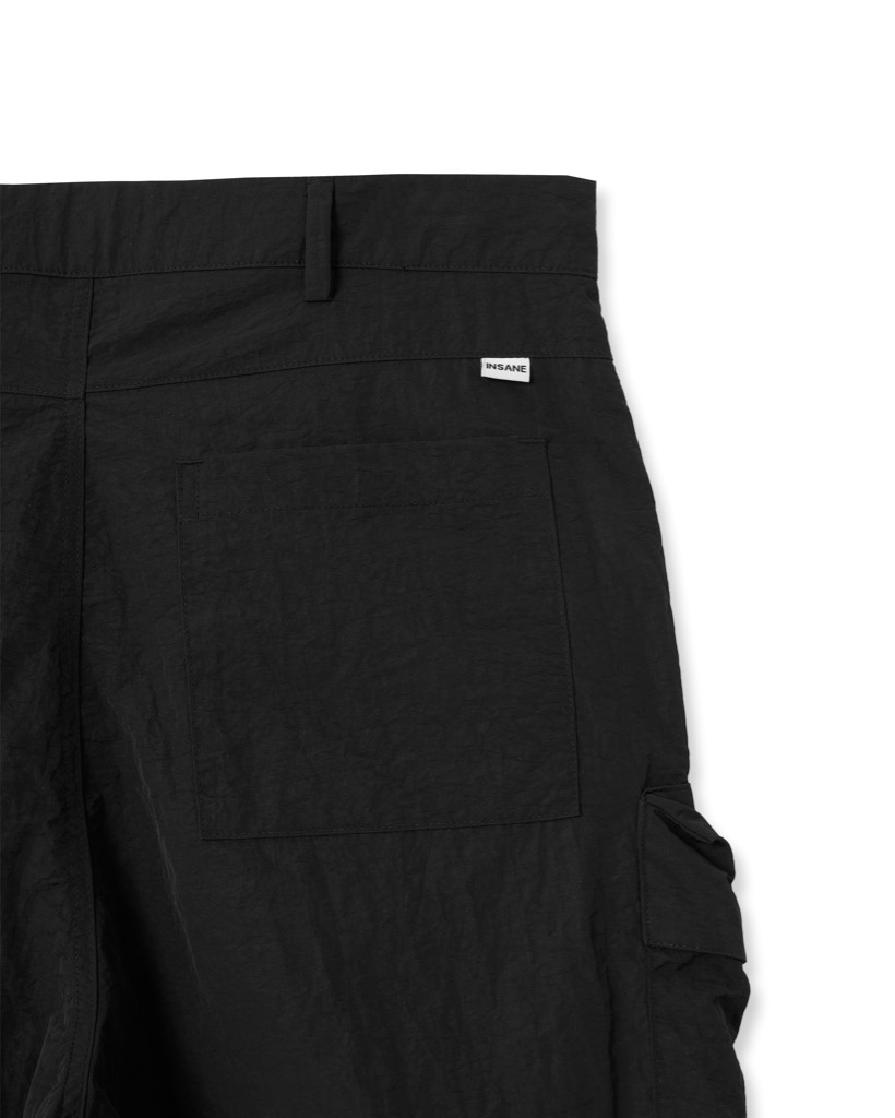 Insane® Cargo Parachute Pants - Black