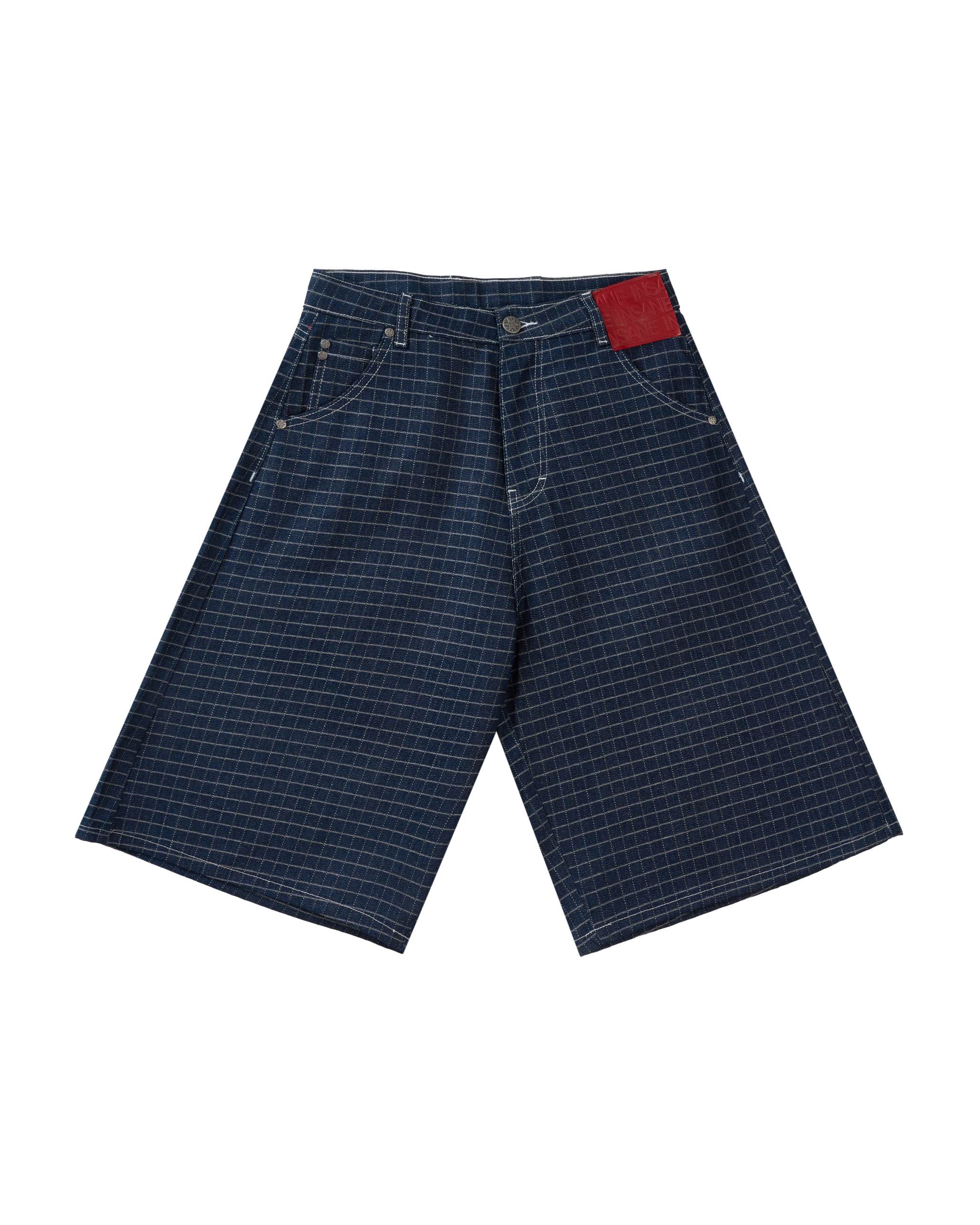 Insane® Plaid Jorts - Navy