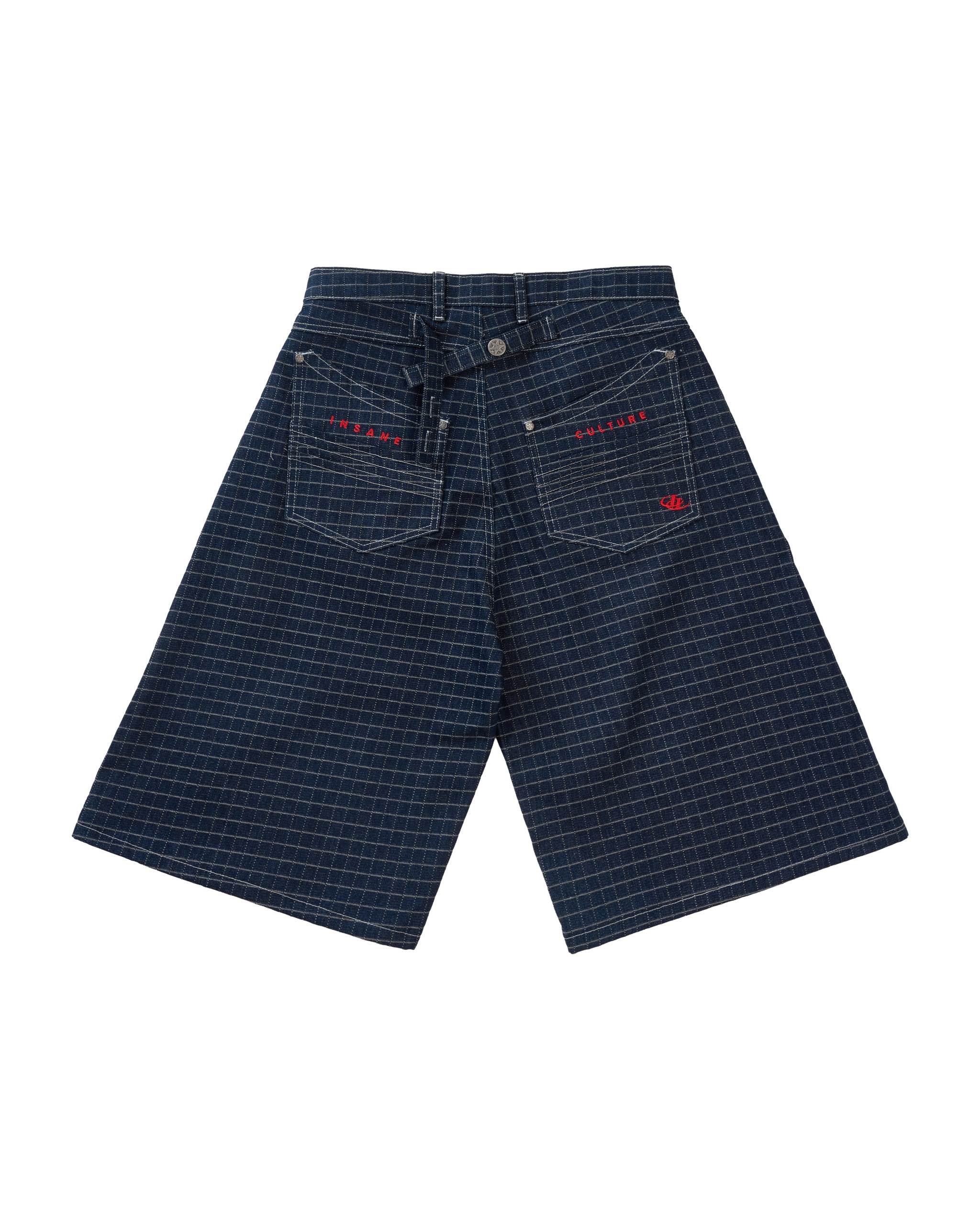 Insane® Plaid Jorts - Navy