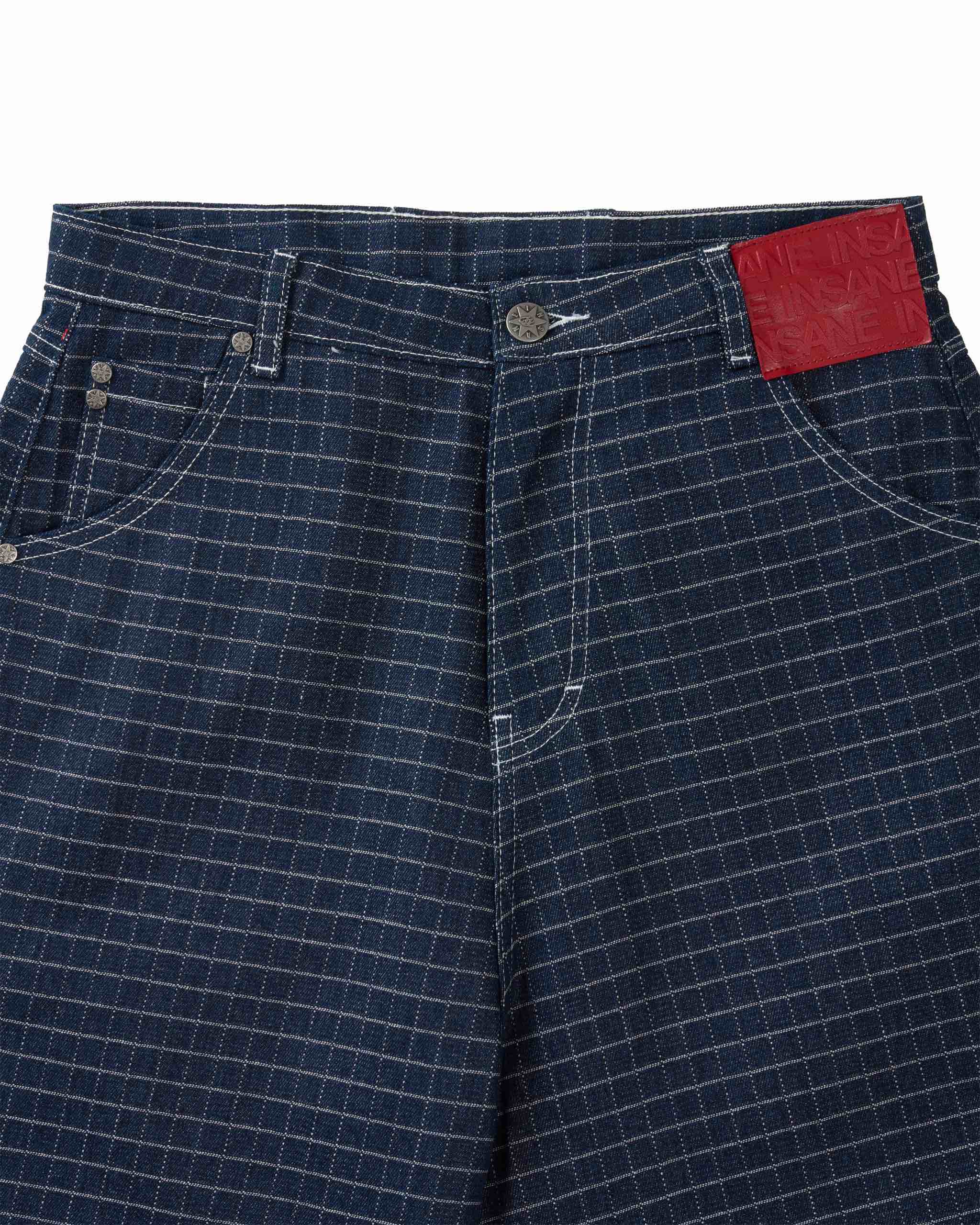 Insane® Plaid Jorts - Navy