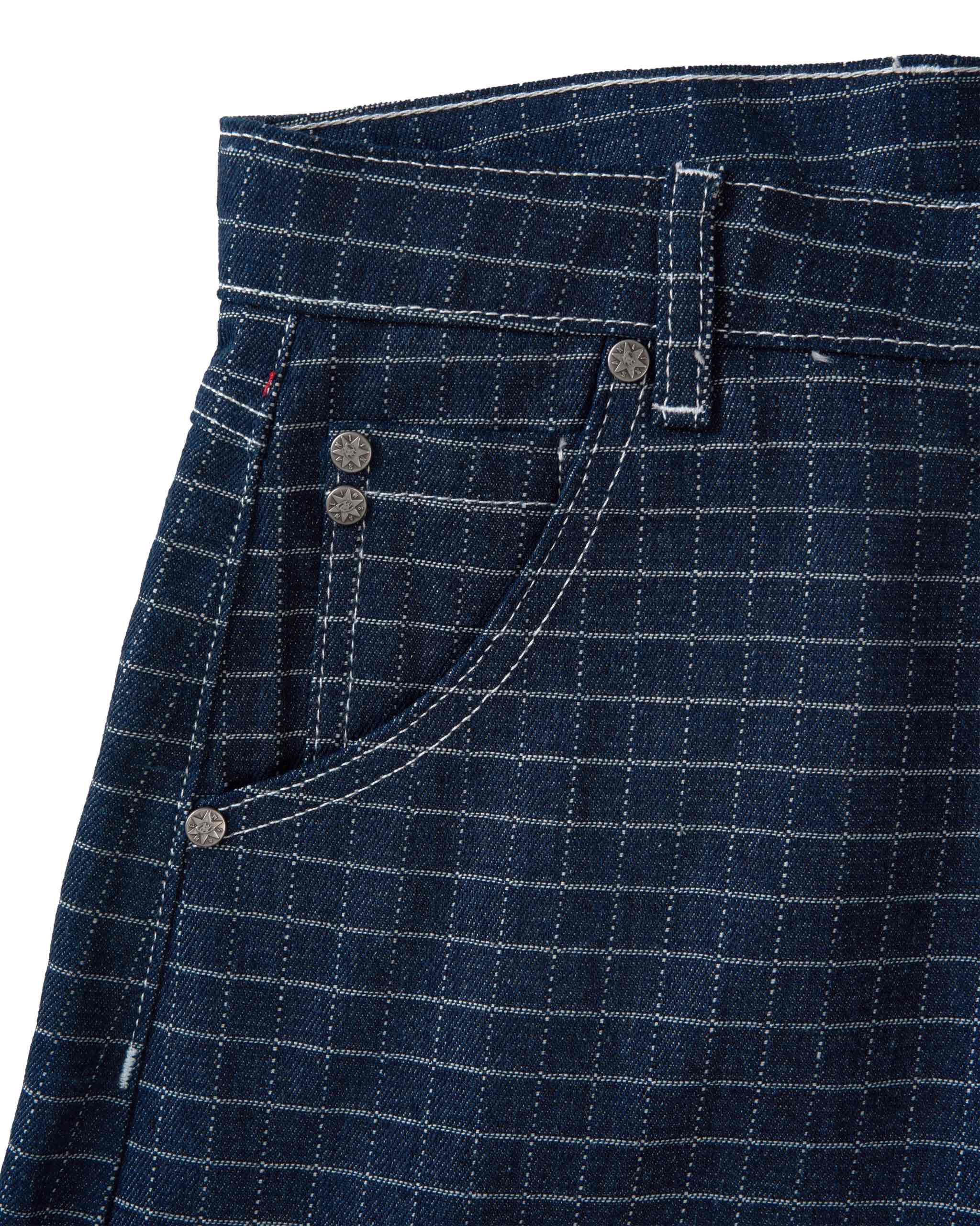 Insane® Plaid Jorts - Navy