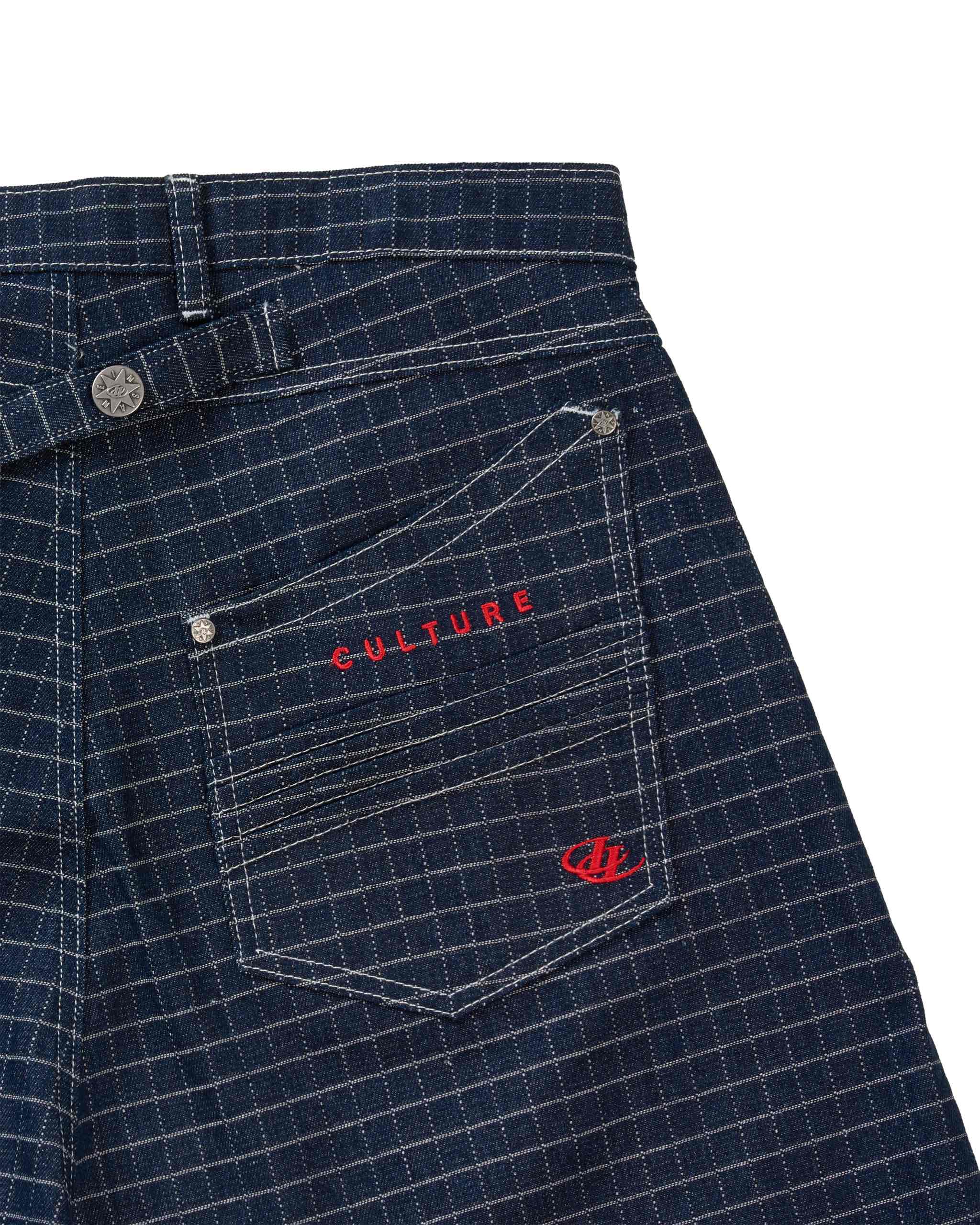 Insane® Plaid Jorts - Navy