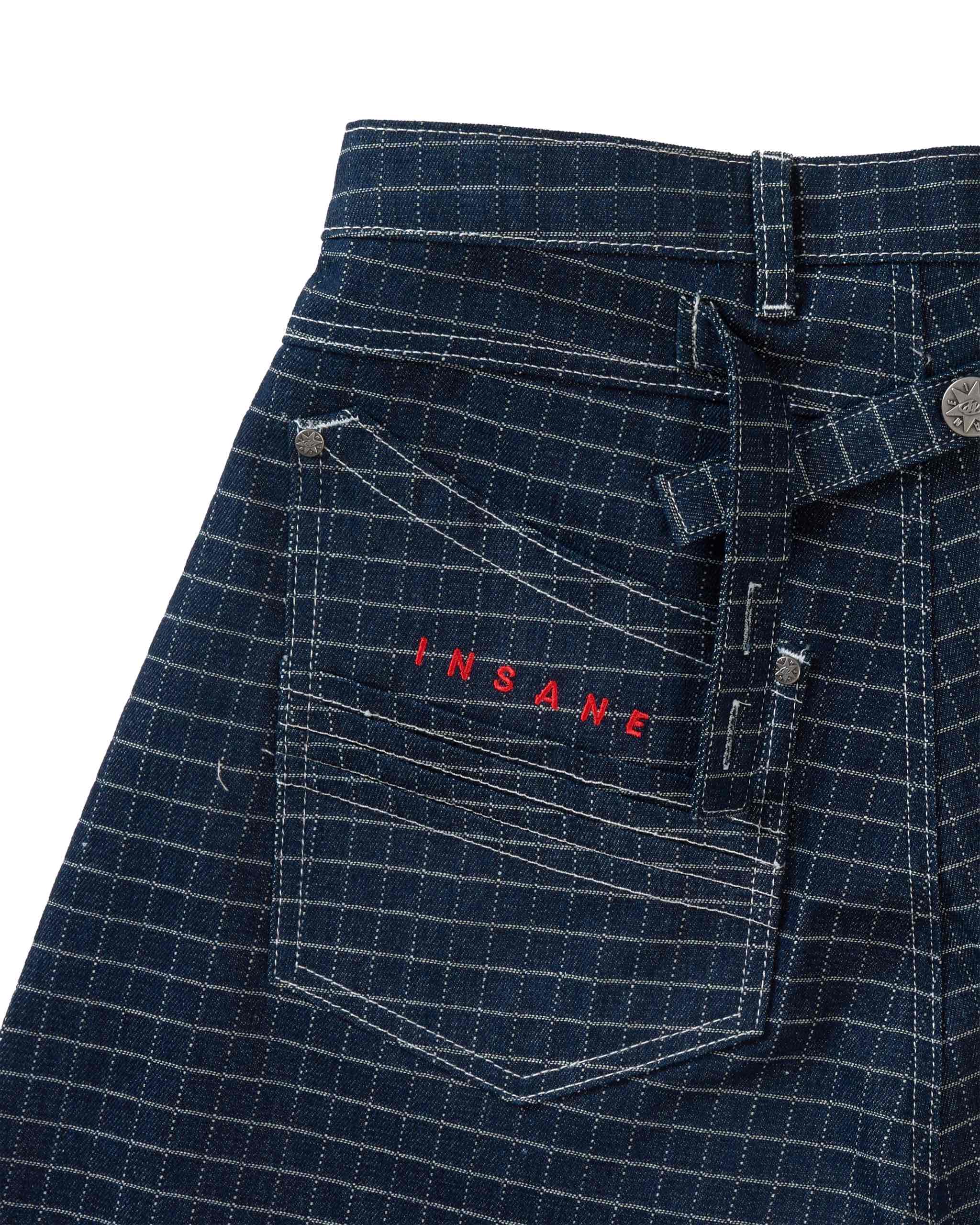 Insane® Plaid Jorts - Navy