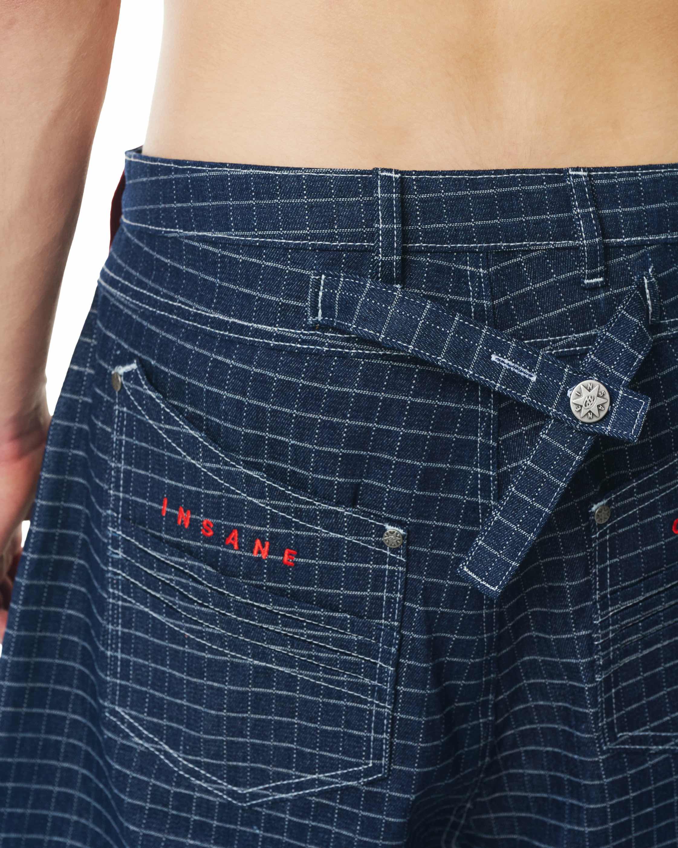 Insane® Plaid Jorts - Navy