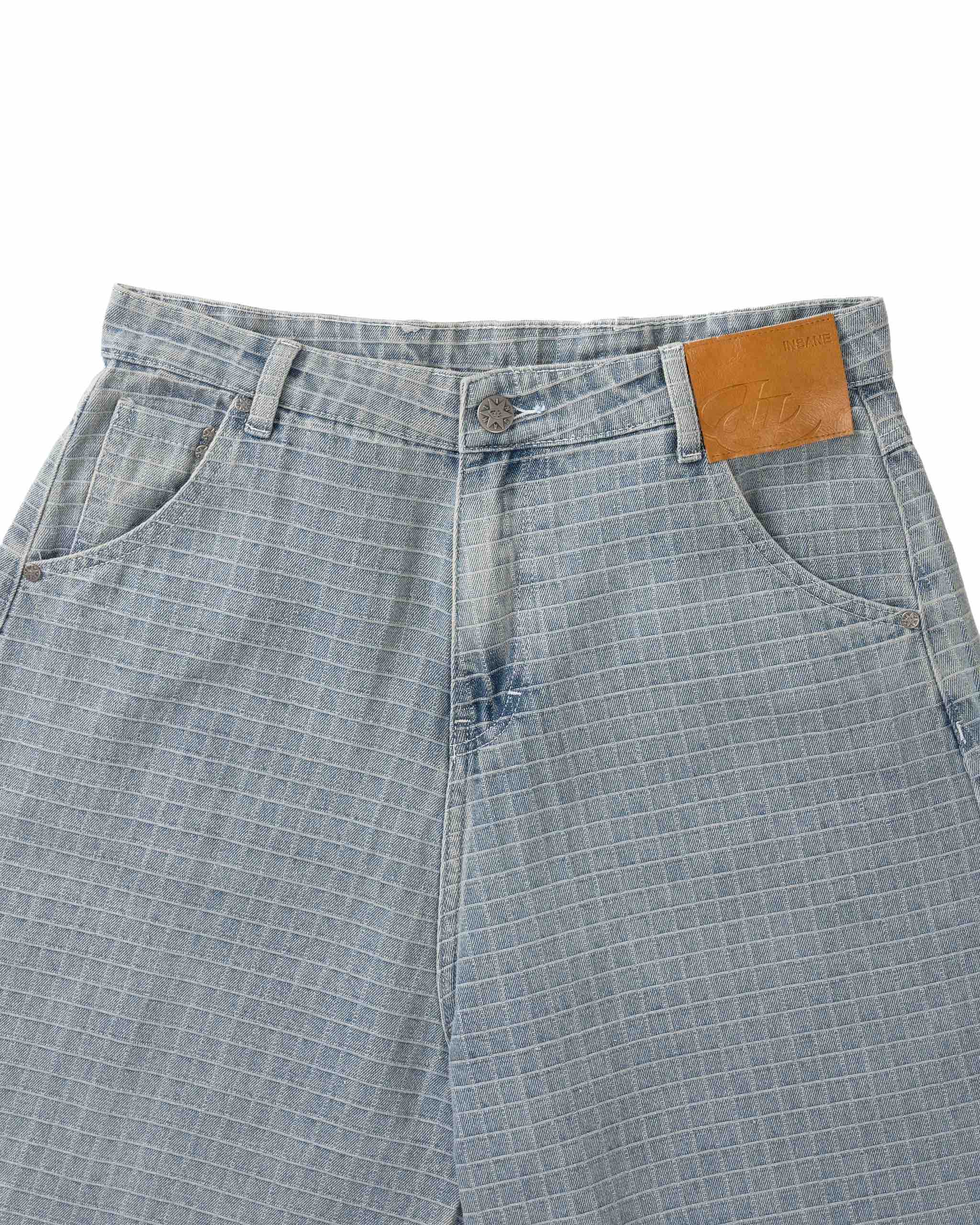 Insane® Plaid Jorts - Light Blue